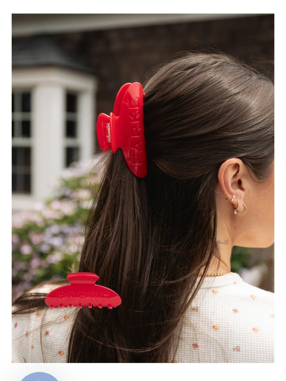 PARKE Ruby Red Claw Clip With Pouch - 🆕